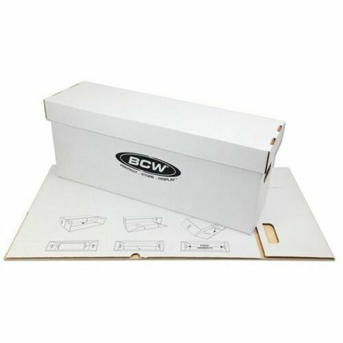 1 2 BCW Long Cardboard Comic Book Custom Storage Box Holds 250-300 Comics