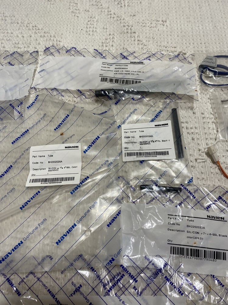 Assorted Navien Parts O-rings / Hose Tube / Remote Control Wire / Temp WIRE ect