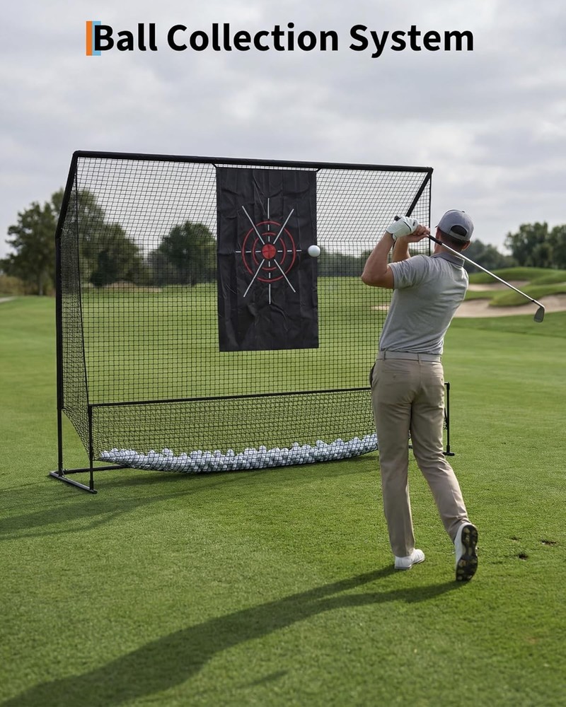 Golf Hitting Net Heavy Duty 10x7.5ft w/ Target