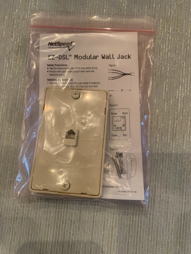 NetSpeed EZ-DSL Wall Jack with built in Filter  - New