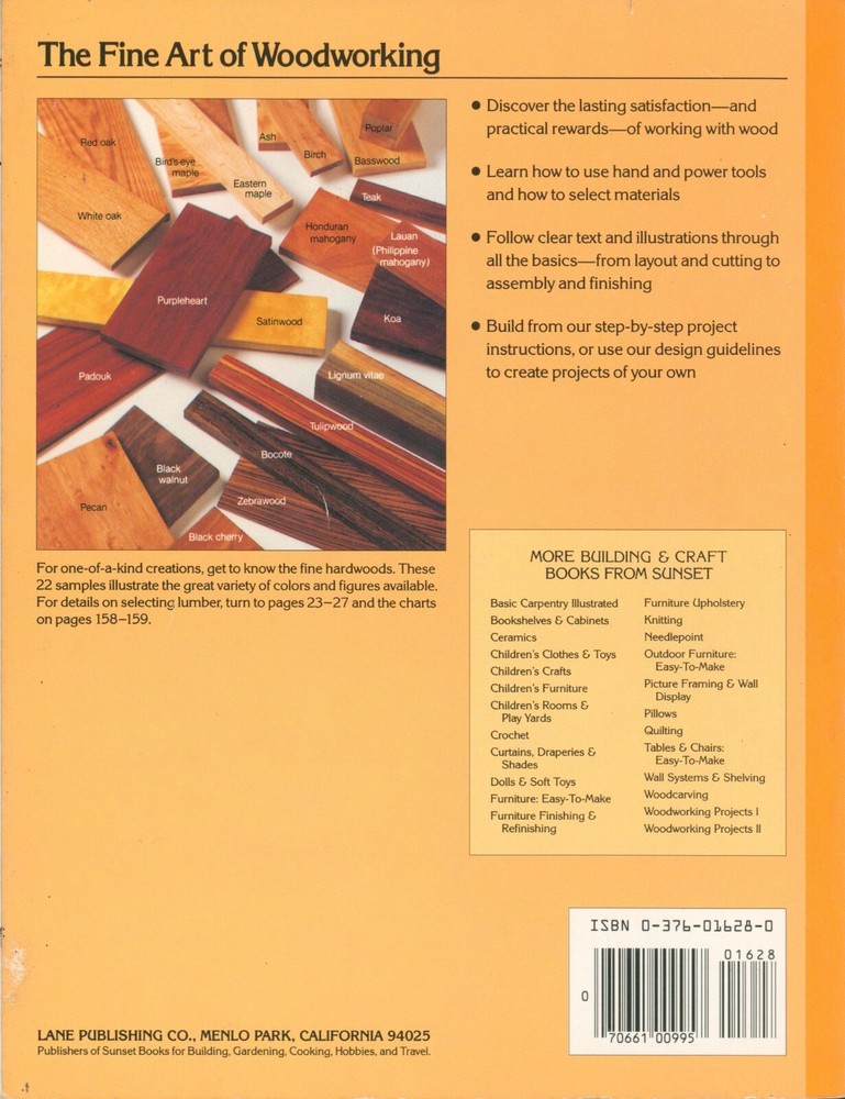 Basic Woodworking Illustrated 1987 Sunset Techniques Tools Materials Projects