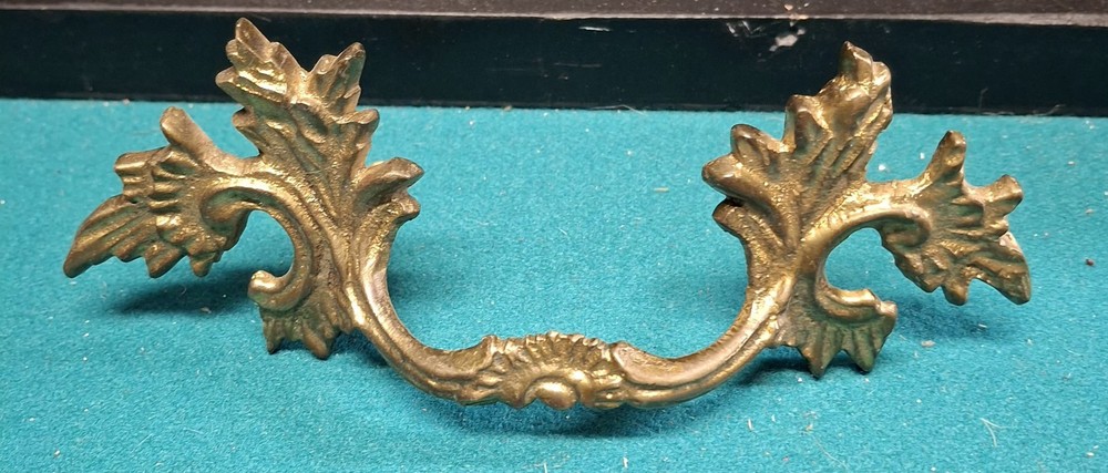 Vintage Cast Bronze Drawer Pulls, Set Of 4