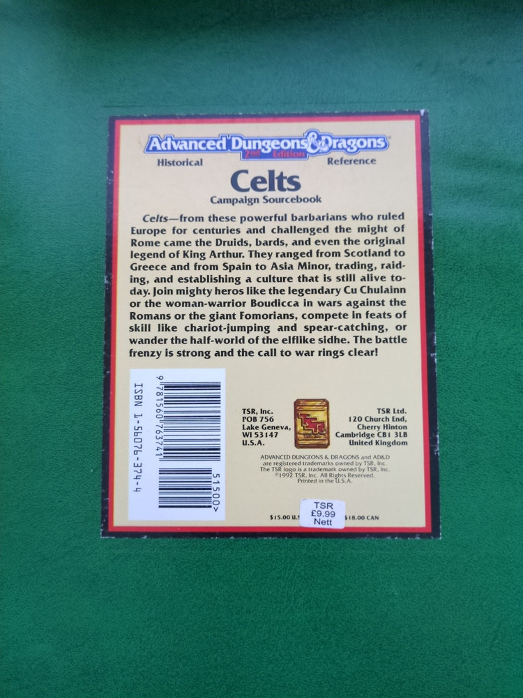 AD&D 2nd edition - Celts Campaign Sourcebook - 1992
