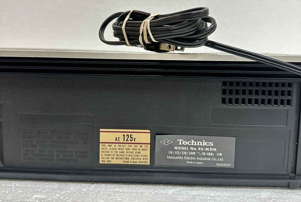 Technics RS-M216 Cassette Tape Deck Tested & Working!