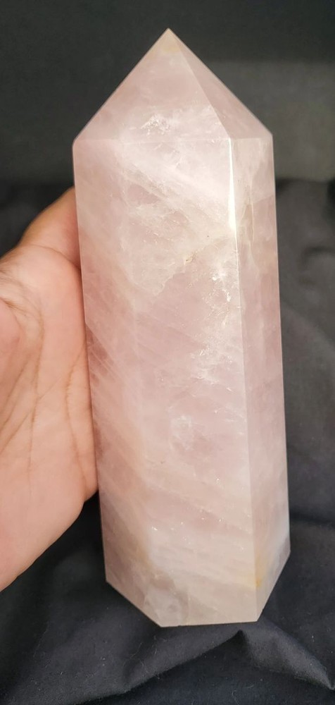 Rose Quartz Point Tower 7" Large