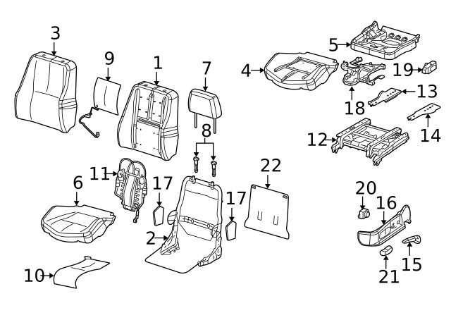 Genuine GM Lumbar Support 88899987