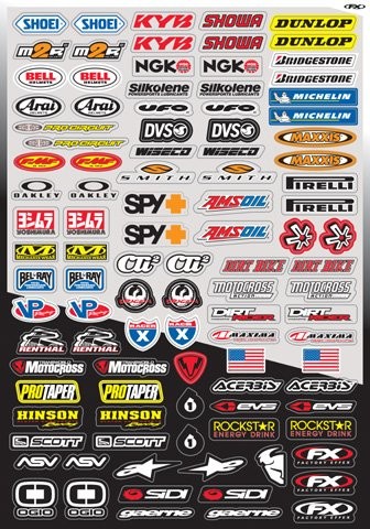 Factory Effex 10-68014 Micro Sponsor Sticker Kit