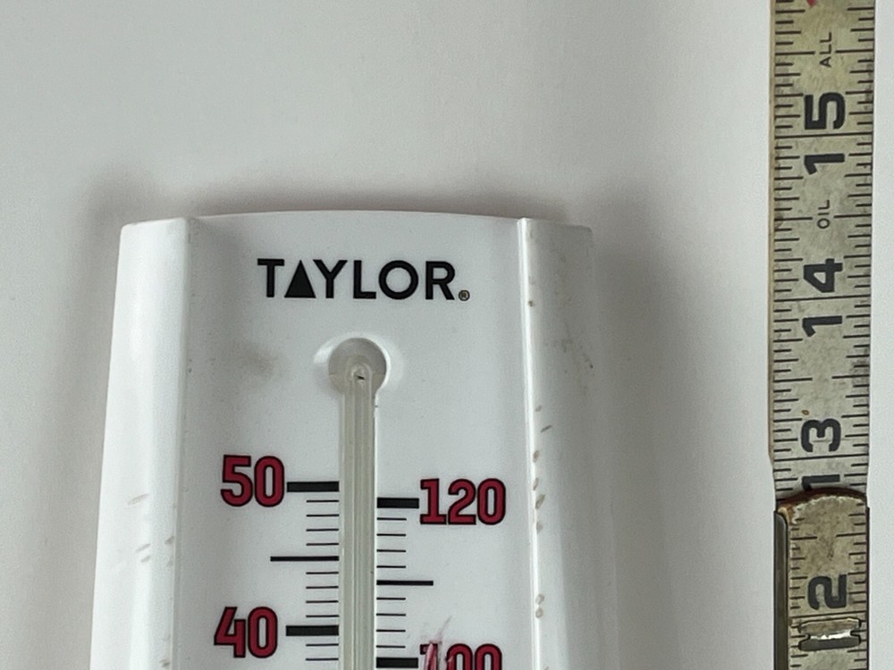 Taylor White Plastic Thermometer 120 Degree