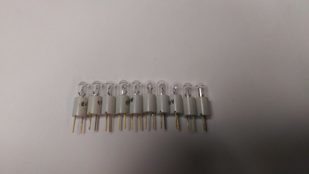 (10) Ten 7377 Lamp Bulbs Auto Light Bulb Climate Control HVAC 6v 6 volt