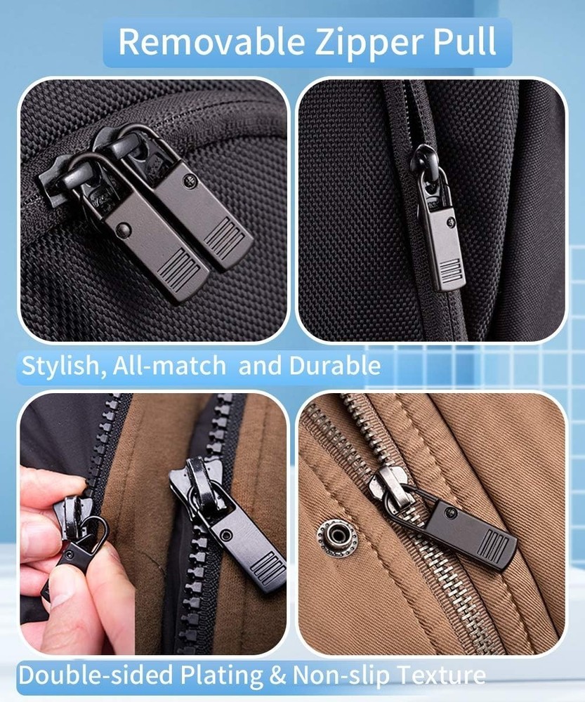 Zipper Pull, Universal Zipper Pull Replacement, Broken Replacement Zippers Pu...