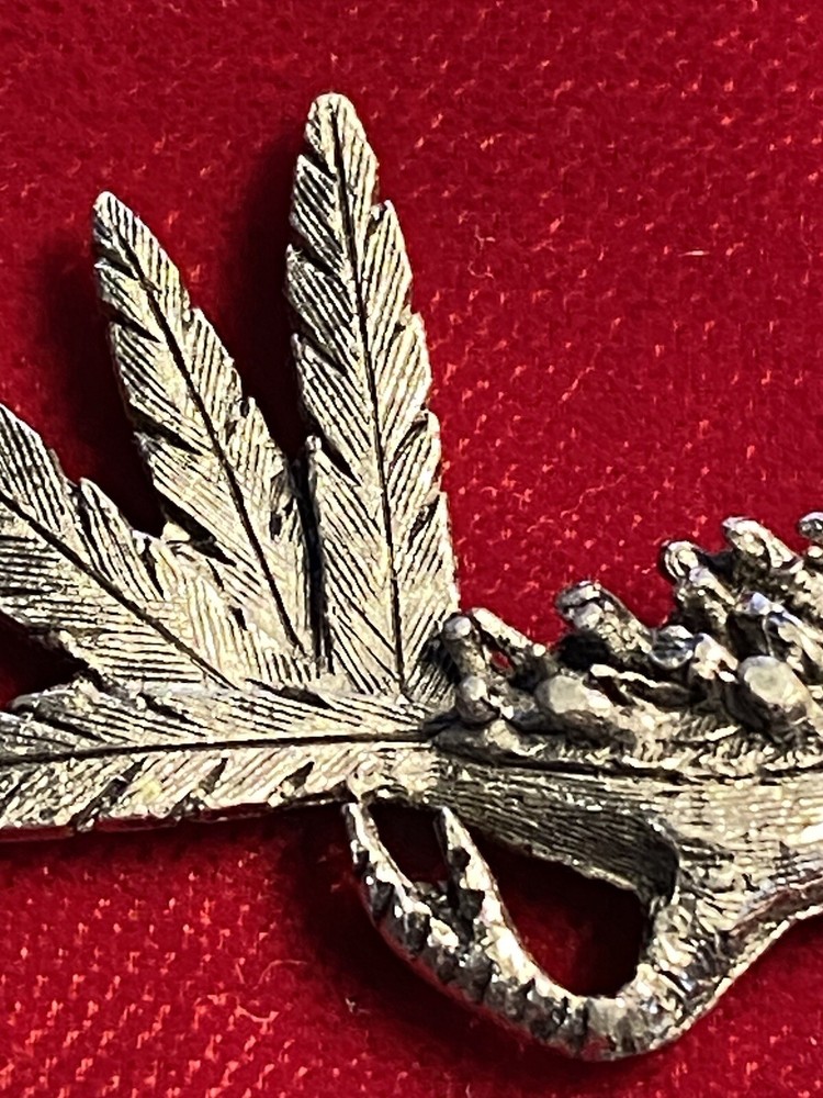 Detailed 3D Roadrunner Bird Pewter Pin Piece Back Post Broken 2.25"