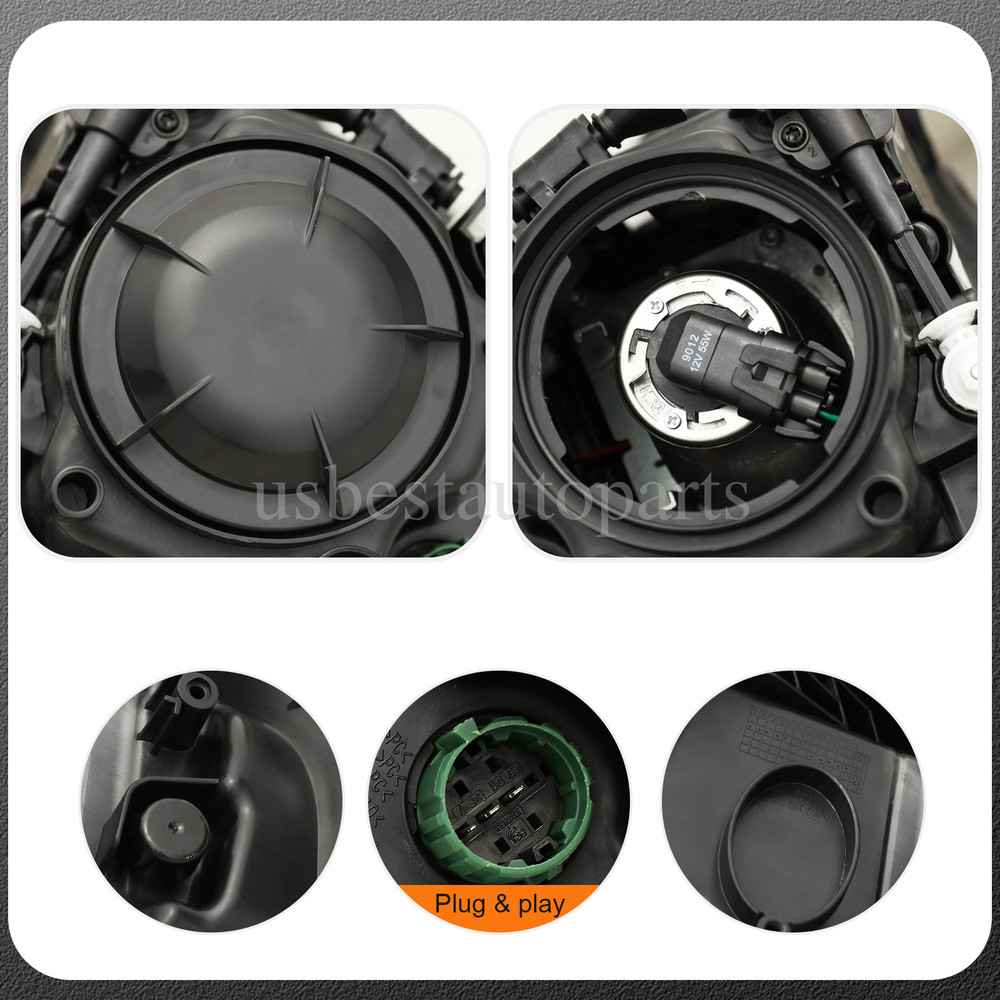 Front Bumper Halogen Headlight Head Lamp Left&Right For Jeep Cherokee 2014-2018