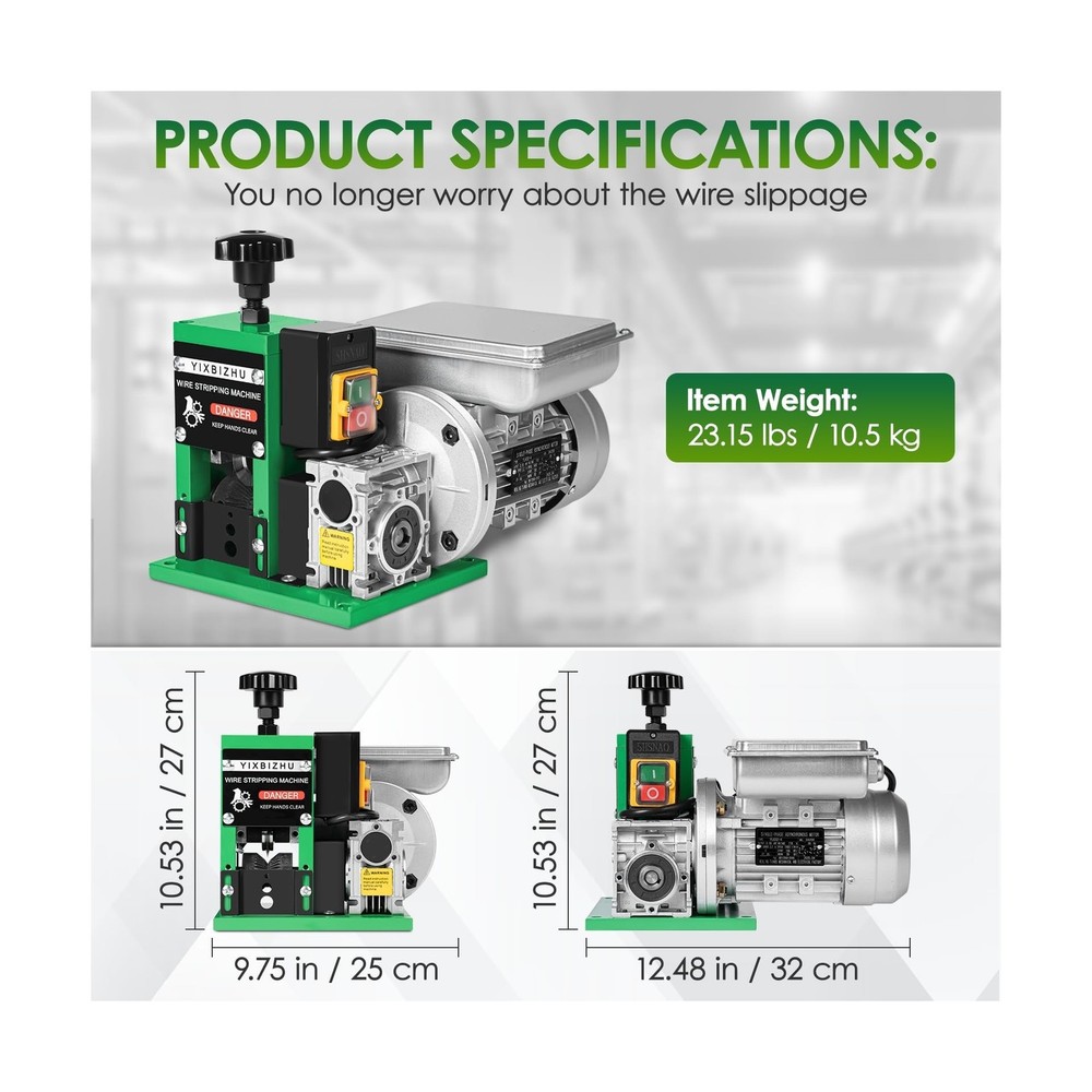 160W Electric Wire Stripper Machine, 30 m/min Automatic Cable Stripping Tool ...