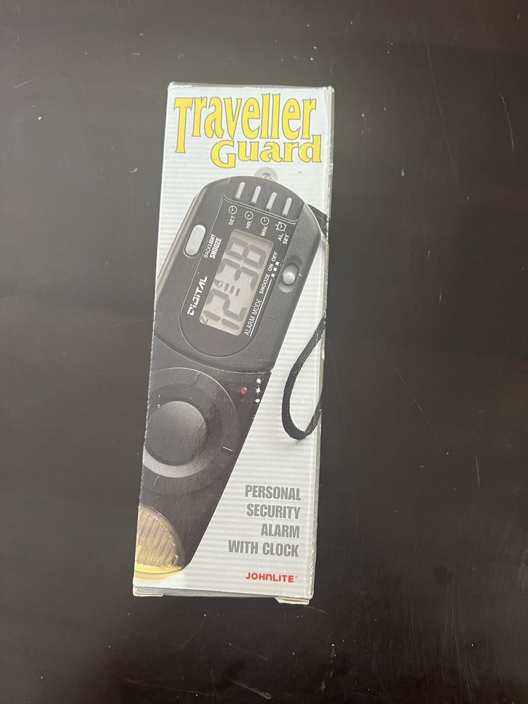 Traveller Guard - Personal Security Alarm with Clock New Open Box