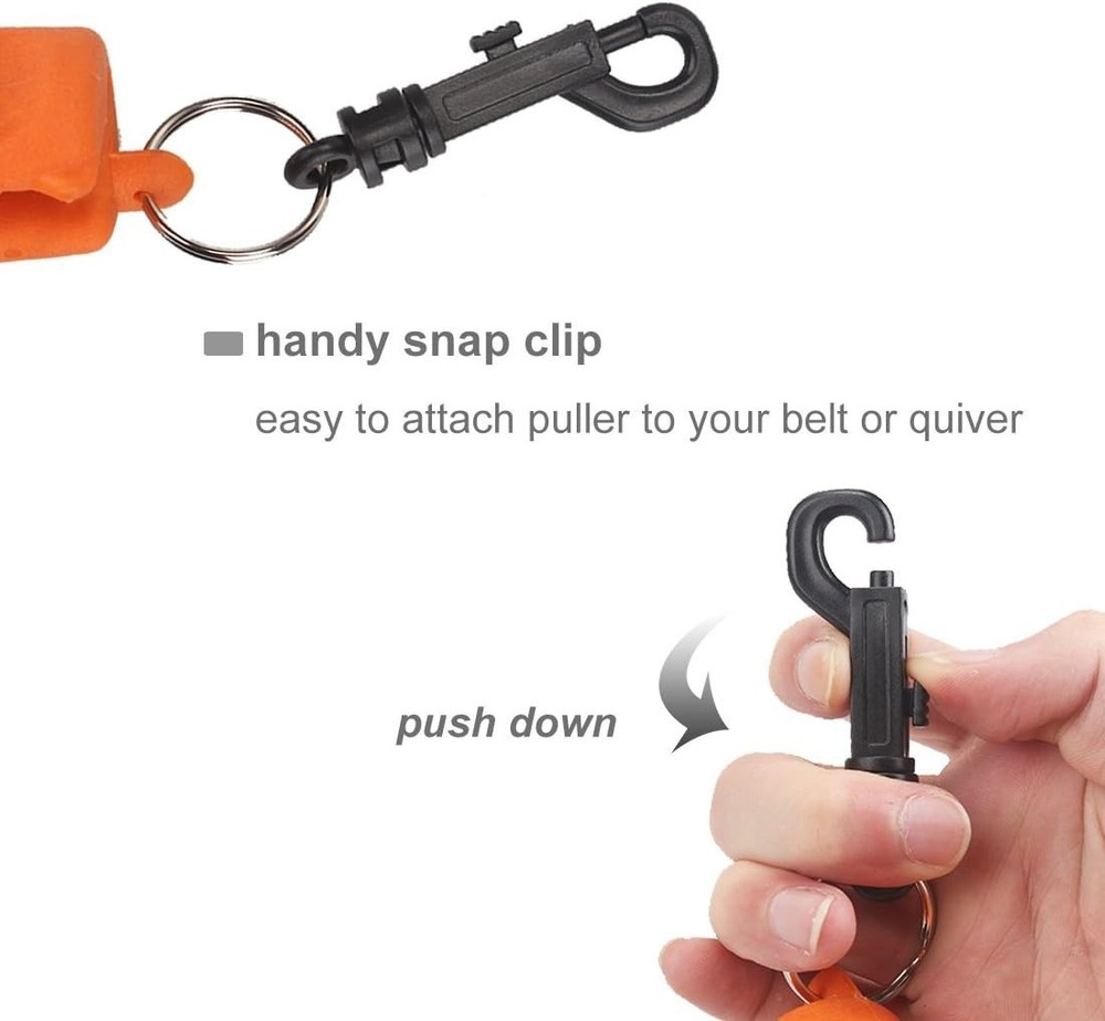 Soft Handle Archery Arrow Puller - Slip-Resistant with Belt Clip Convenience