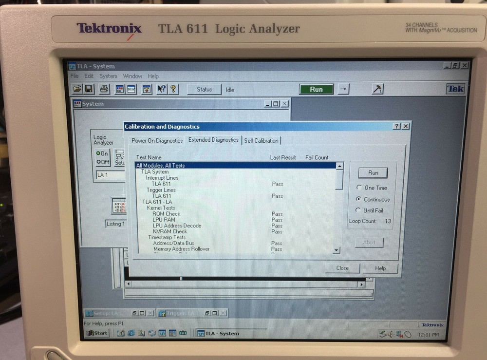 Tektronix TLA611 34 Channel Logic Analyzer - Tested OK