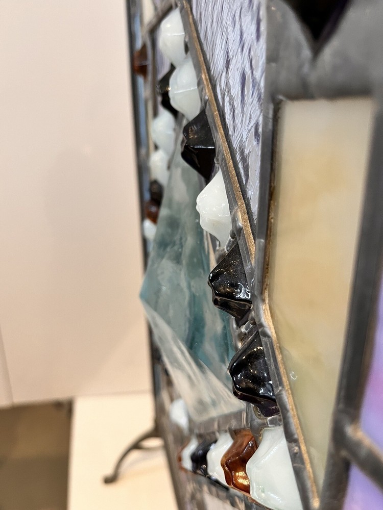 Stained Glass Fireplace Screen