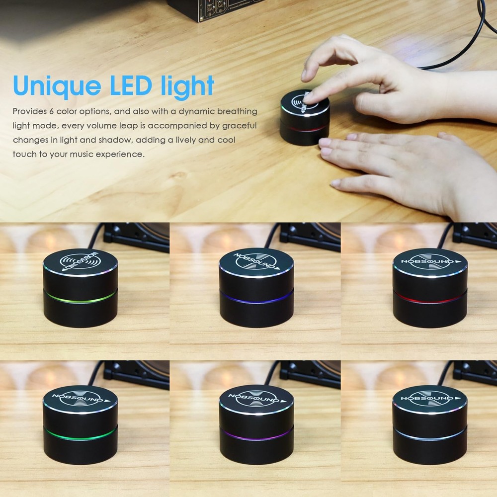 USB Volume Control Knob with Mute Function, with Windows, Mac, Android, iOS, ...