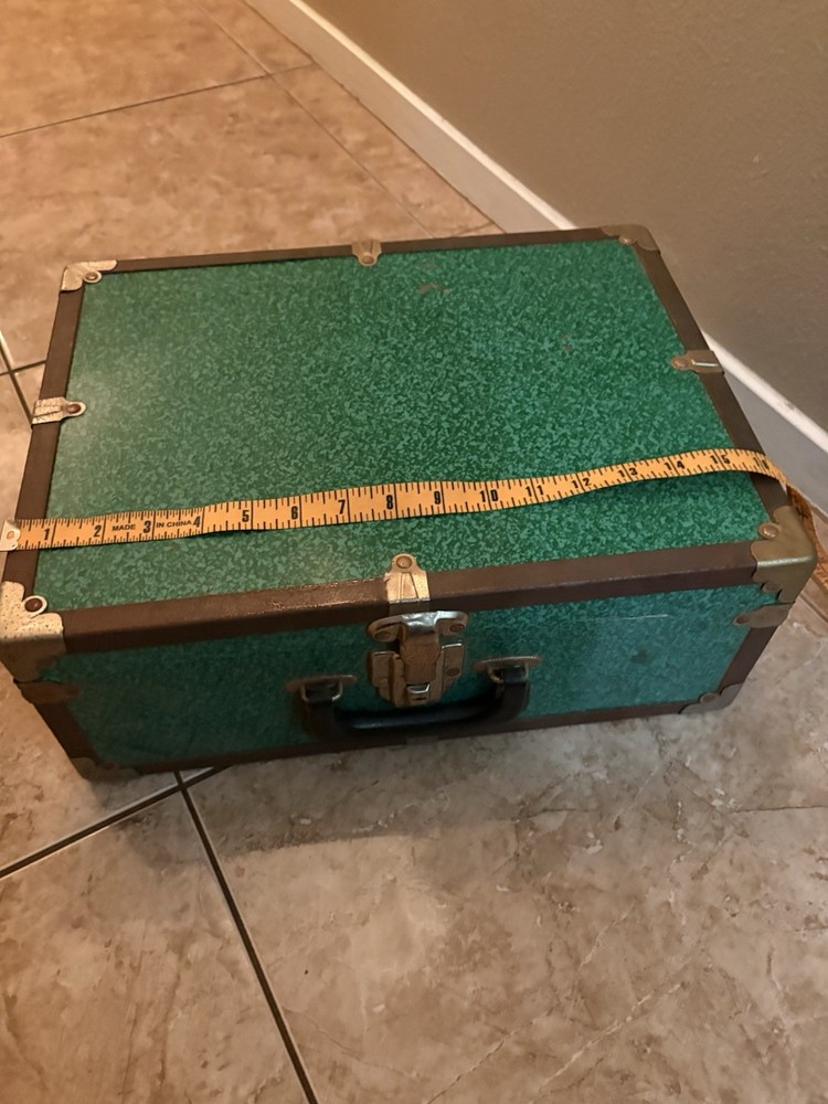 Vintage Forest Green Steamer Trunk