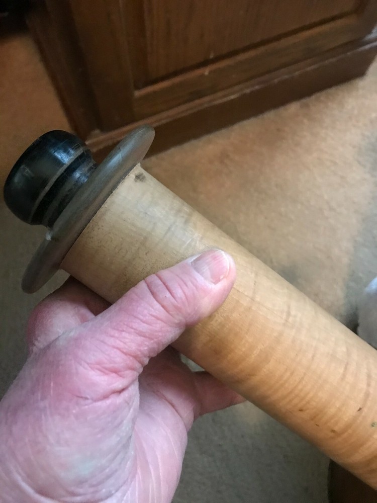 LARGE VINTAGE SPOOL MADE INTO CANDLE HOLDER