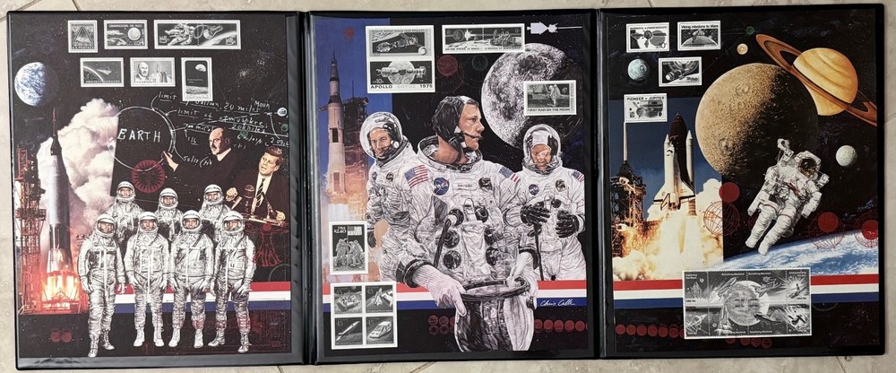 PROJECT MERCURY APOLLO & SPACE SHUTTLE ERA CHRIS CALLE TRI-FOLDER PRESENTATION