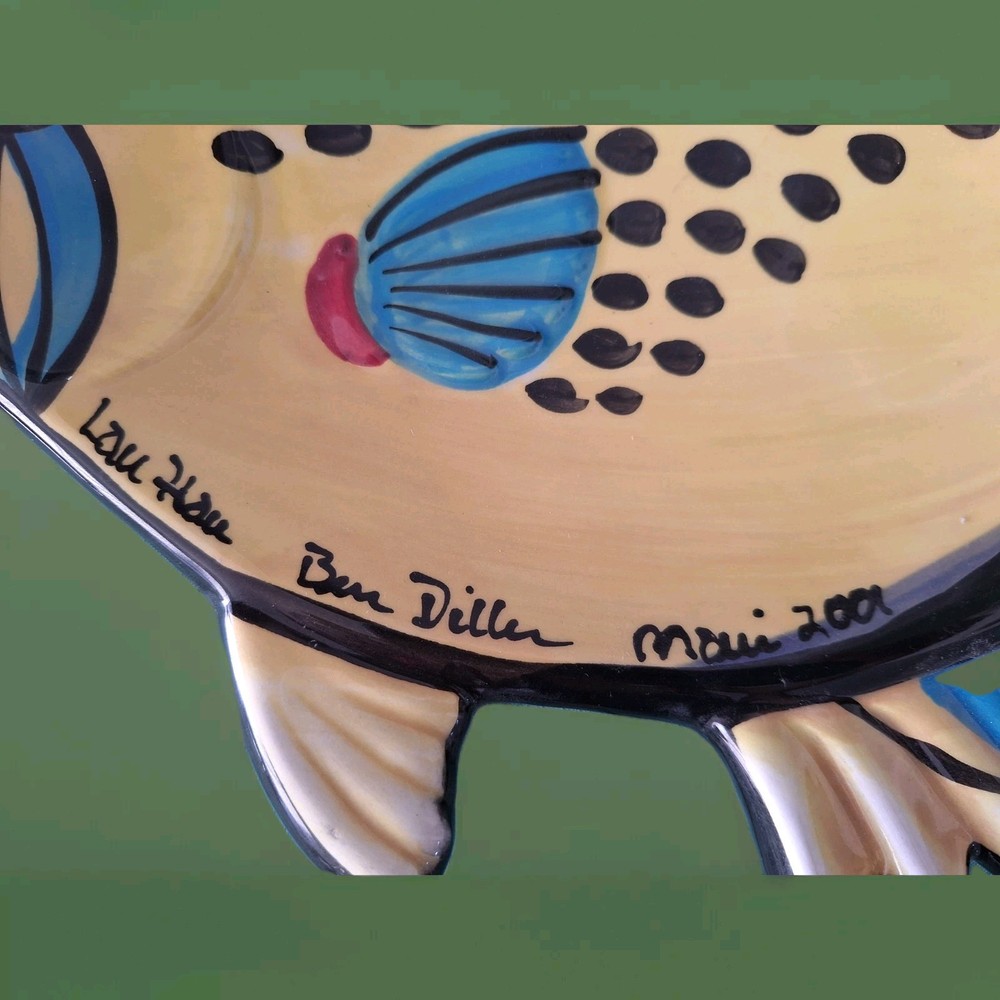 Ben Diller Ceramic Ornate Butterflyfish Platter
