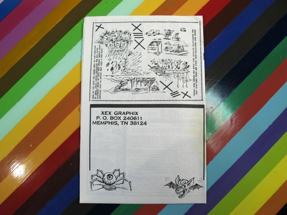 vtg underground comic comix XEX Graphix Newsletter #8 1987