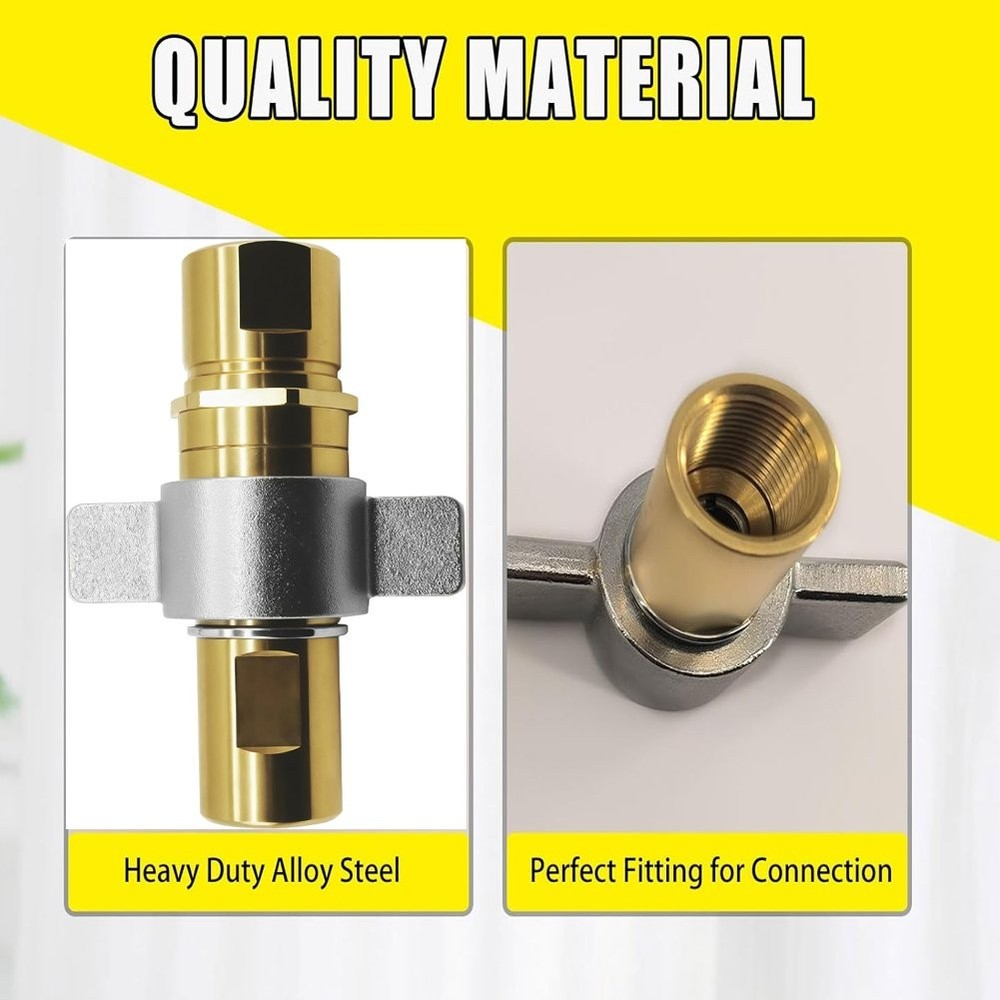 NEW 1" NPT Wet-Line Wing Nut Hydraulic Quick Disconnect Coupler / Coupling Set