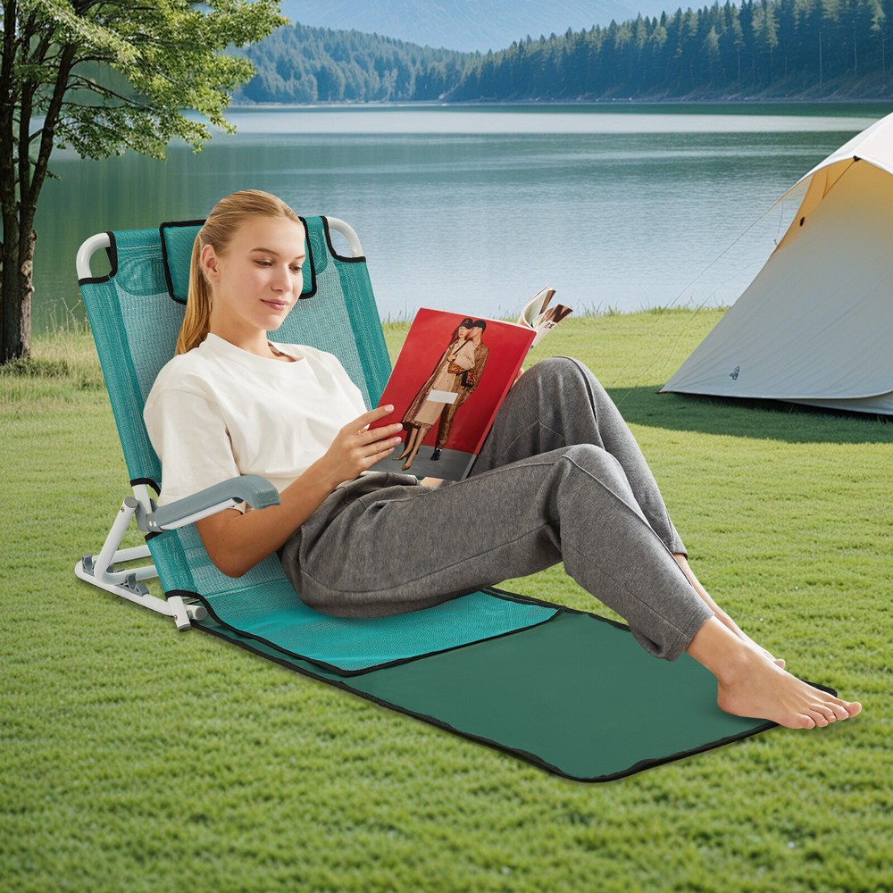 Foldable Adjustable Bed Backrest Support Sit-up Back Rest Bed Chair 198.42 lbs