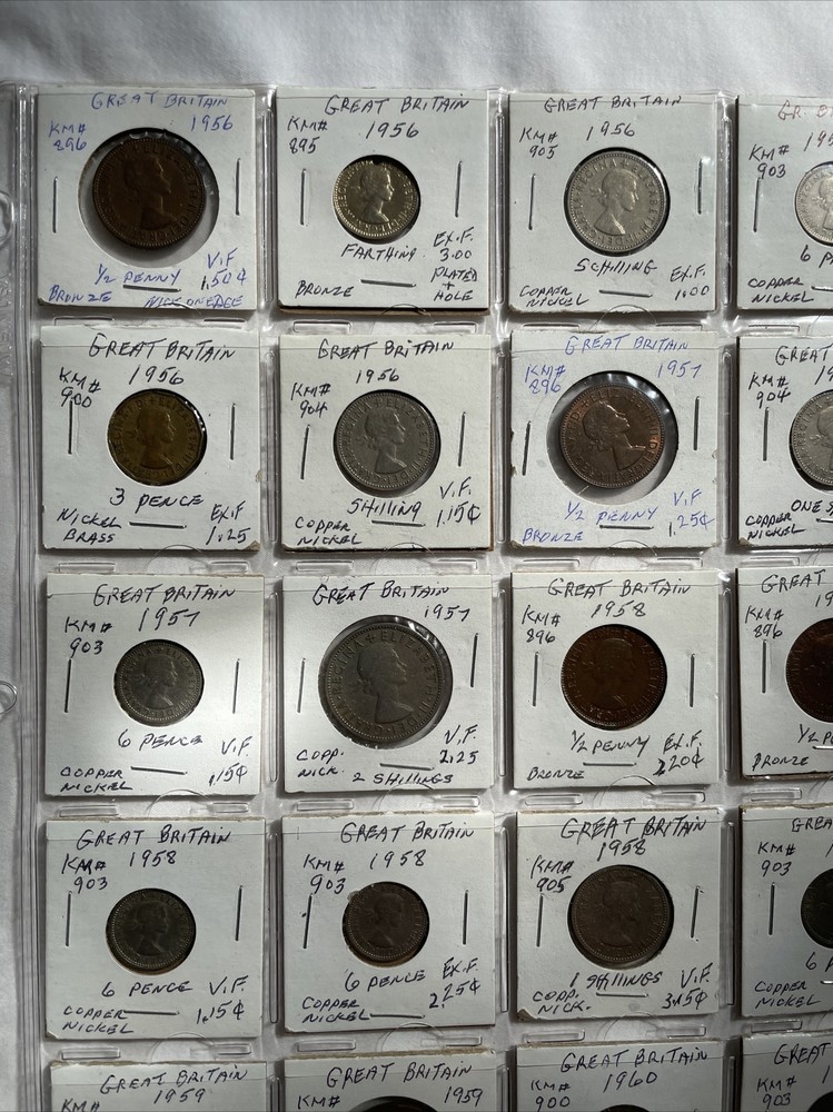 Great Britain 1956-1960 Mixed Coins