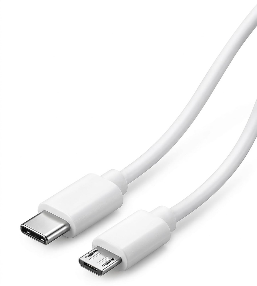 Smays Type USB C to Micro Cable Data Sync and Charging Charger White