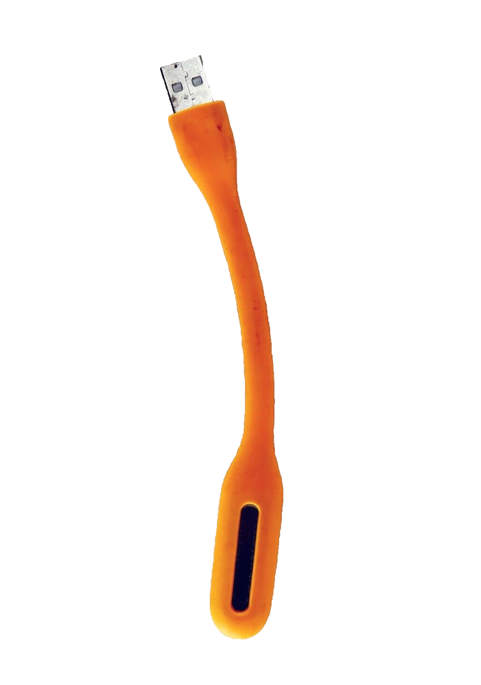 Mini USB LED Light Flexible Adjustable Angle Reading Lamp, Orange