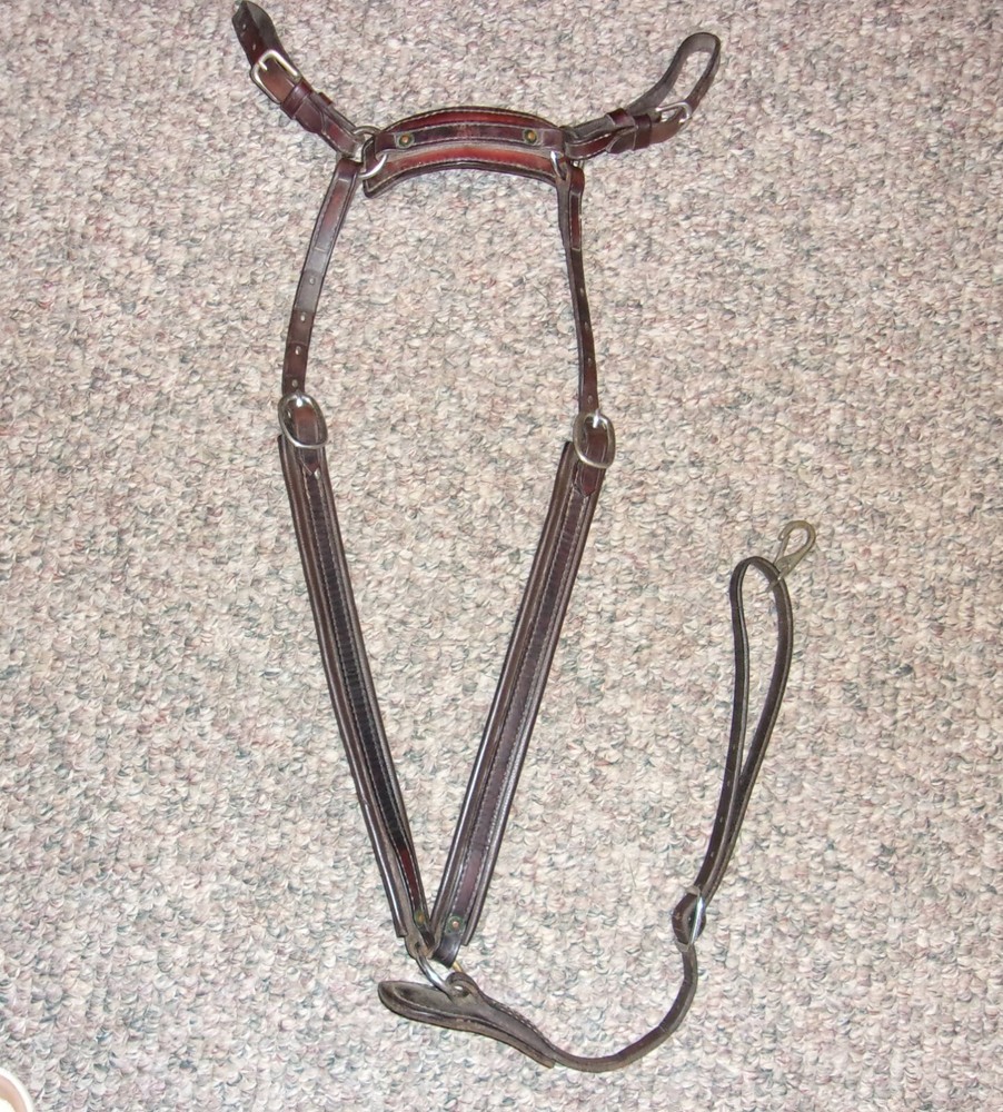 Montreal-style Leather Breast Collar, Brown