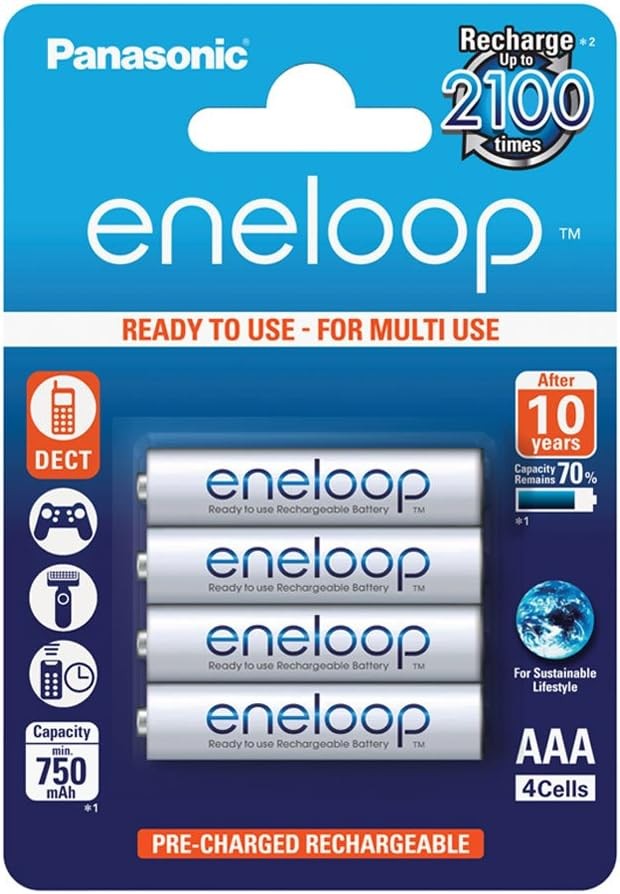 1x4 Panasonic Eneloop Micro AAA 750 mAh