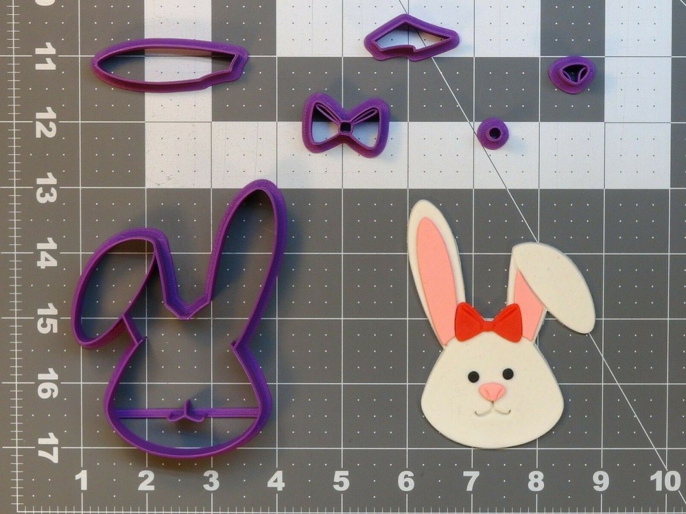 Easter - Bow Bunny 266-A865 Cookie Cutter Set