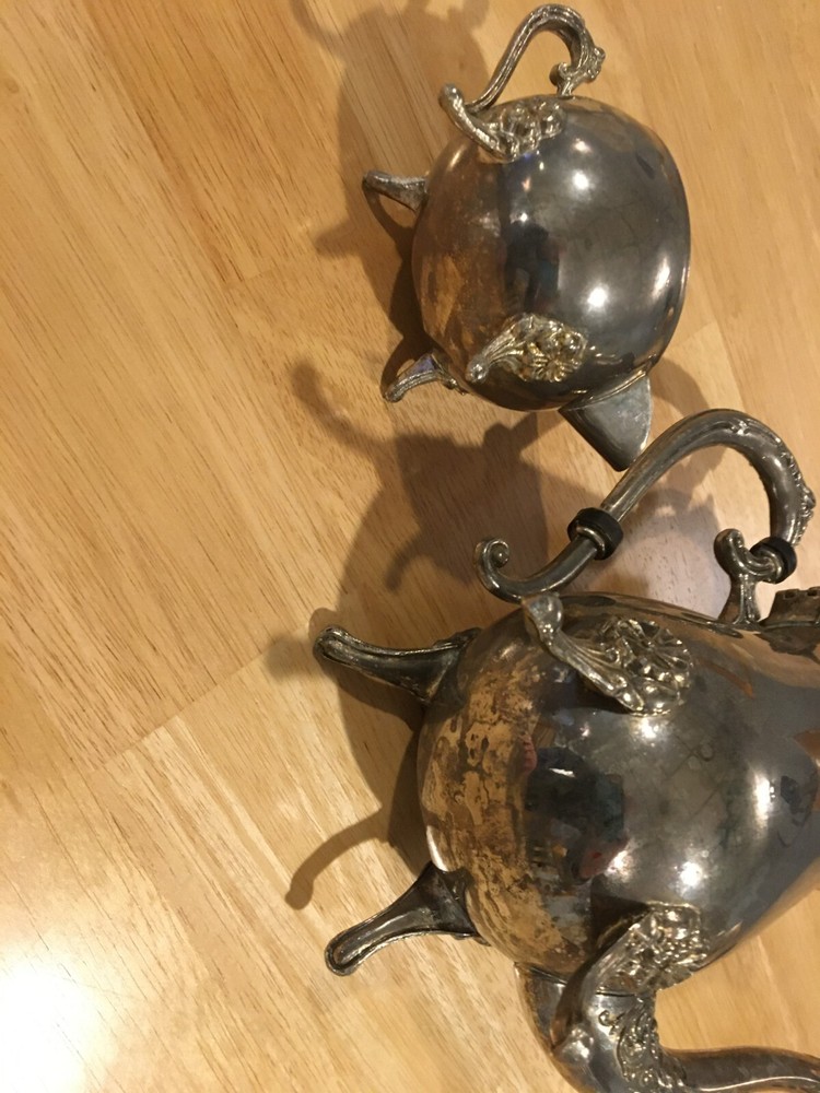 Vintage Silver Plated 2 Piece Tea Set