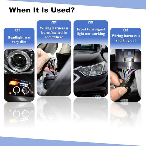 Headlight Wiring Harness Headlight Wire Harness Assembly Compatible with 2007