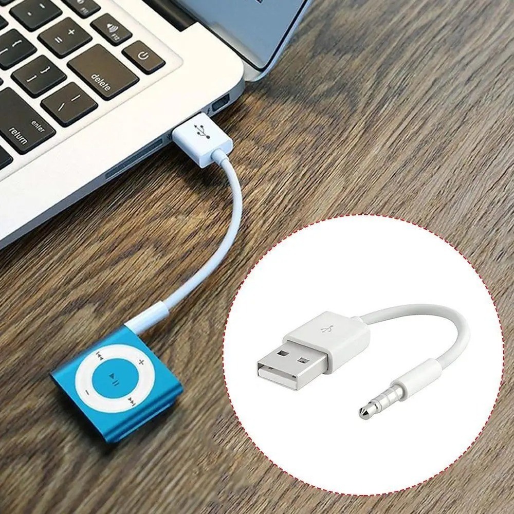 USB Charger Data SYNC Cable for Apple iPod Shuffle 3rd 4th 5th 6th 7th Gen 3.5mm