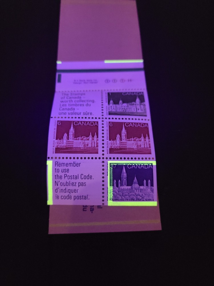 Canada stamp - BK88 Full Set of 10 with Tagging error