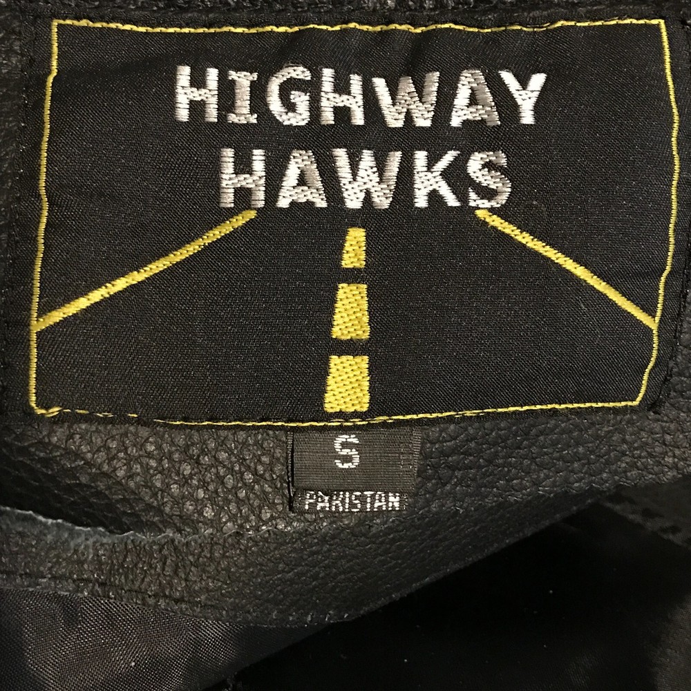 Leather chaps for motorcycle riders Highway Hawks Size Large