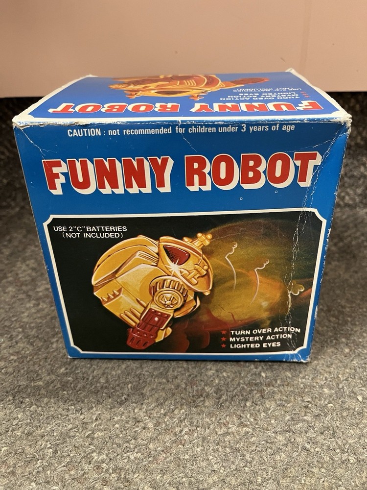 * VINTAGE HORIKAWA VERSION FUNNY ROBOT WITH BOX WORKING *ST
