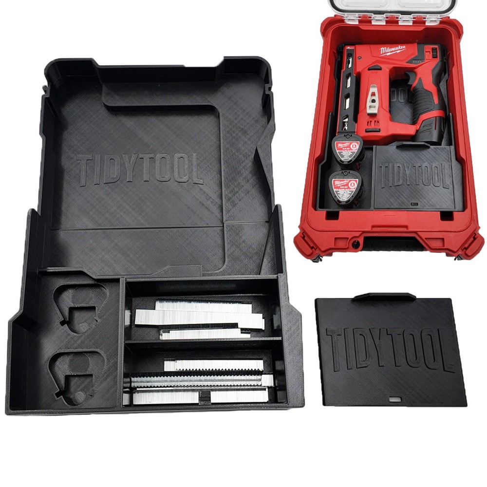 M12 Crown Stapler Organizer for Milwaukee Compact Packout insert 2447-20