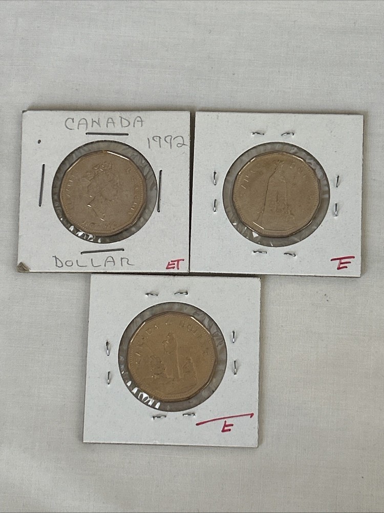 🇨🇦​ *** CANADA 1992, 1994, 1995 DOLLAR "LOONIE" SET