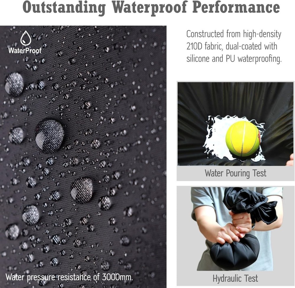 Durable 15-90L Backpack Rain Cover - Lightweight with Adjustable Closure System