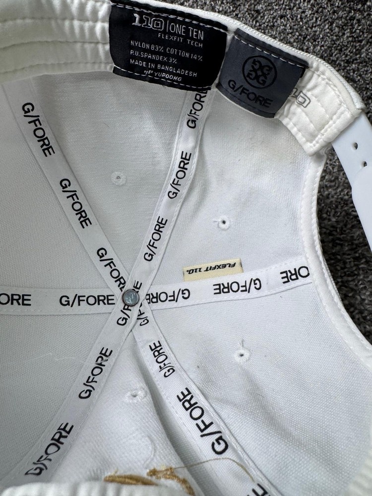 G/Fore Hat Cap Snapback One Size White Golf Hat Adjustable FEATHER