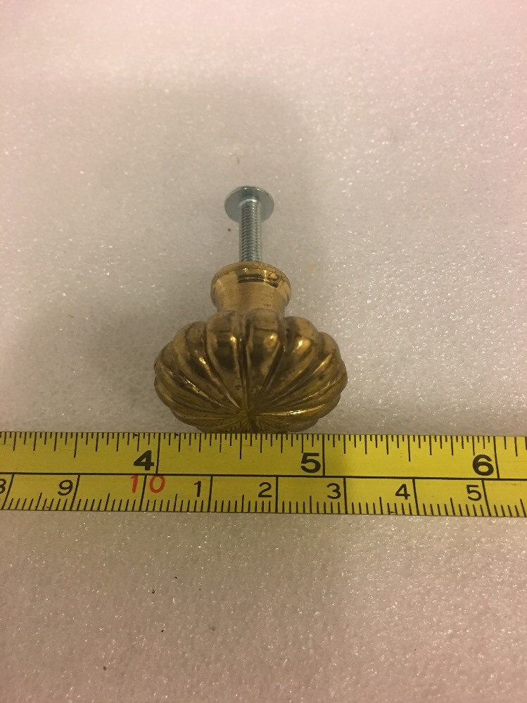 Flower Rose Petal Solid Brass 1 1/8" Cabinet Door Or Drawer Pull