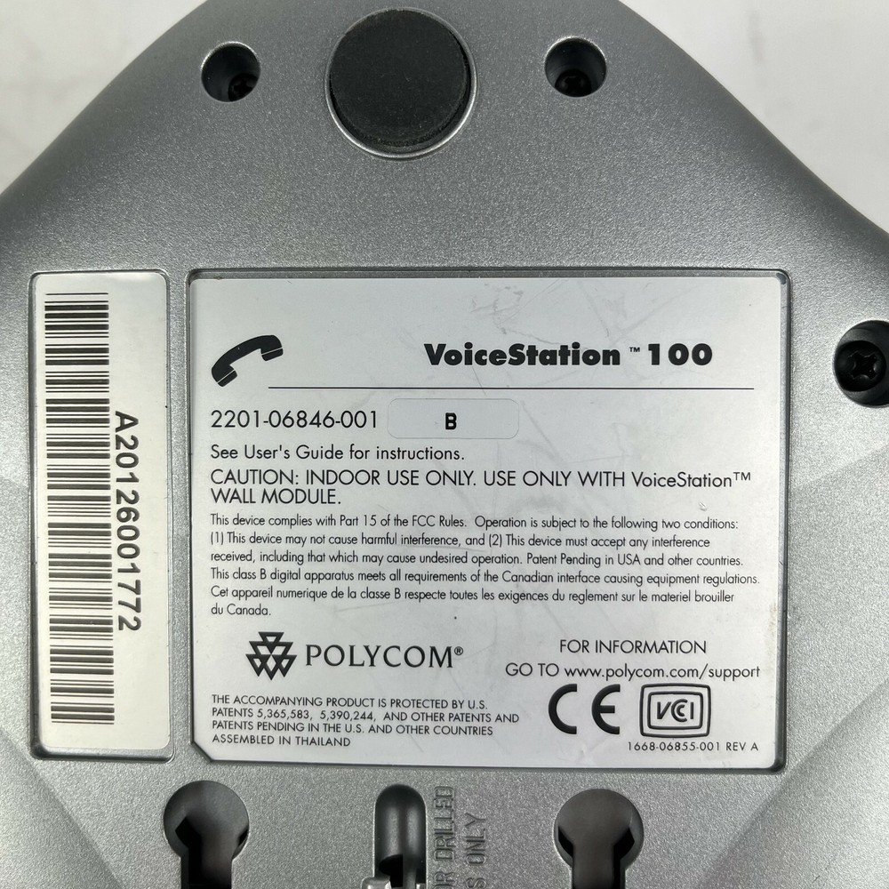 Polycom VoiceStation 100 Analog Business Conference Phone w/ Wall Power Module