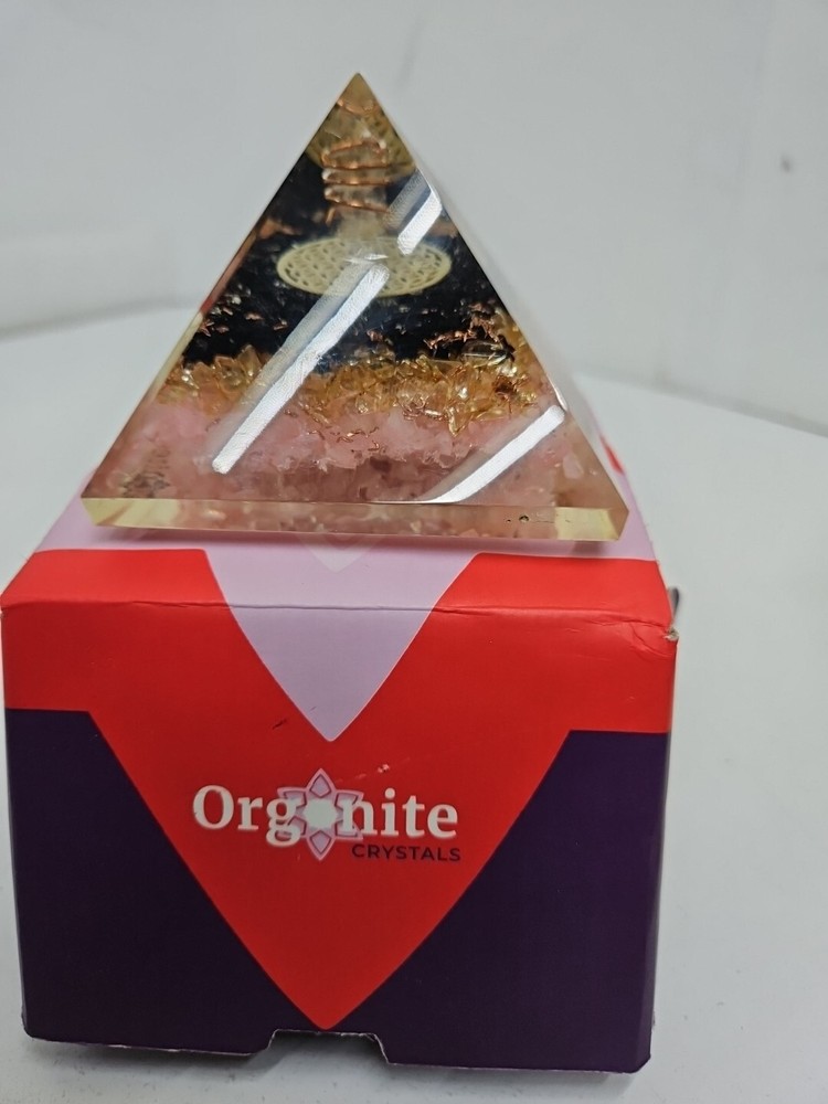 Citrine Pyramid, Healing Pyramid, Orgonite Pyramid