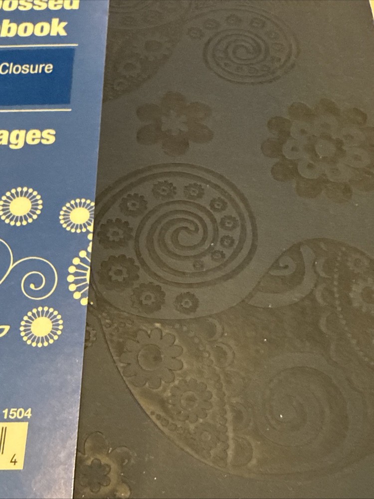 ELASTIC CLOSURE EMBOSSED NOTEBOOK 192 PAGES "8" X "5.5"