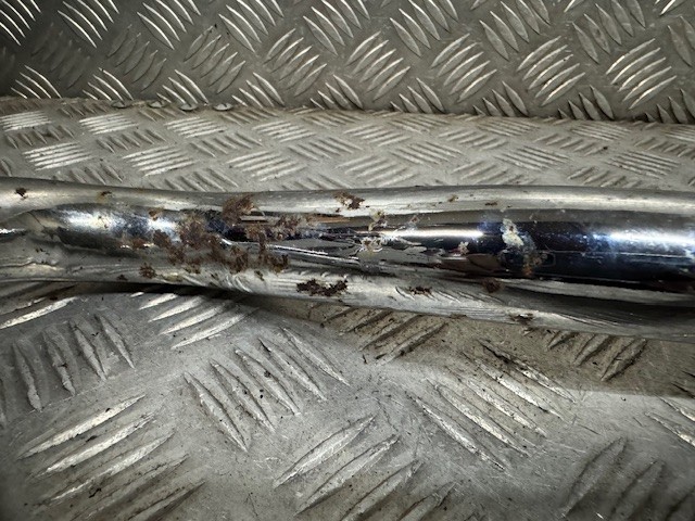 MOTORCYCLE exhaust down pipe header